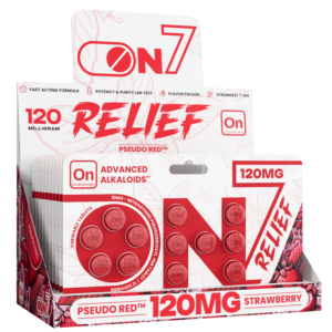 On7 Pseudo Red Relief Tablets Strawberry 120mg