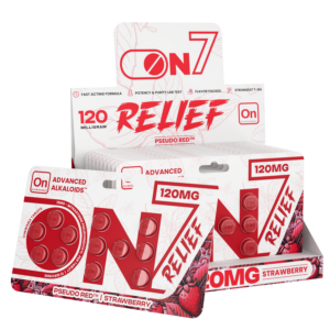 On7 Pseudo Red Relief Tablets Strawberry 120mg