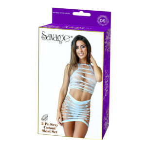 2 Pc Sexy Cutout Skirt Set