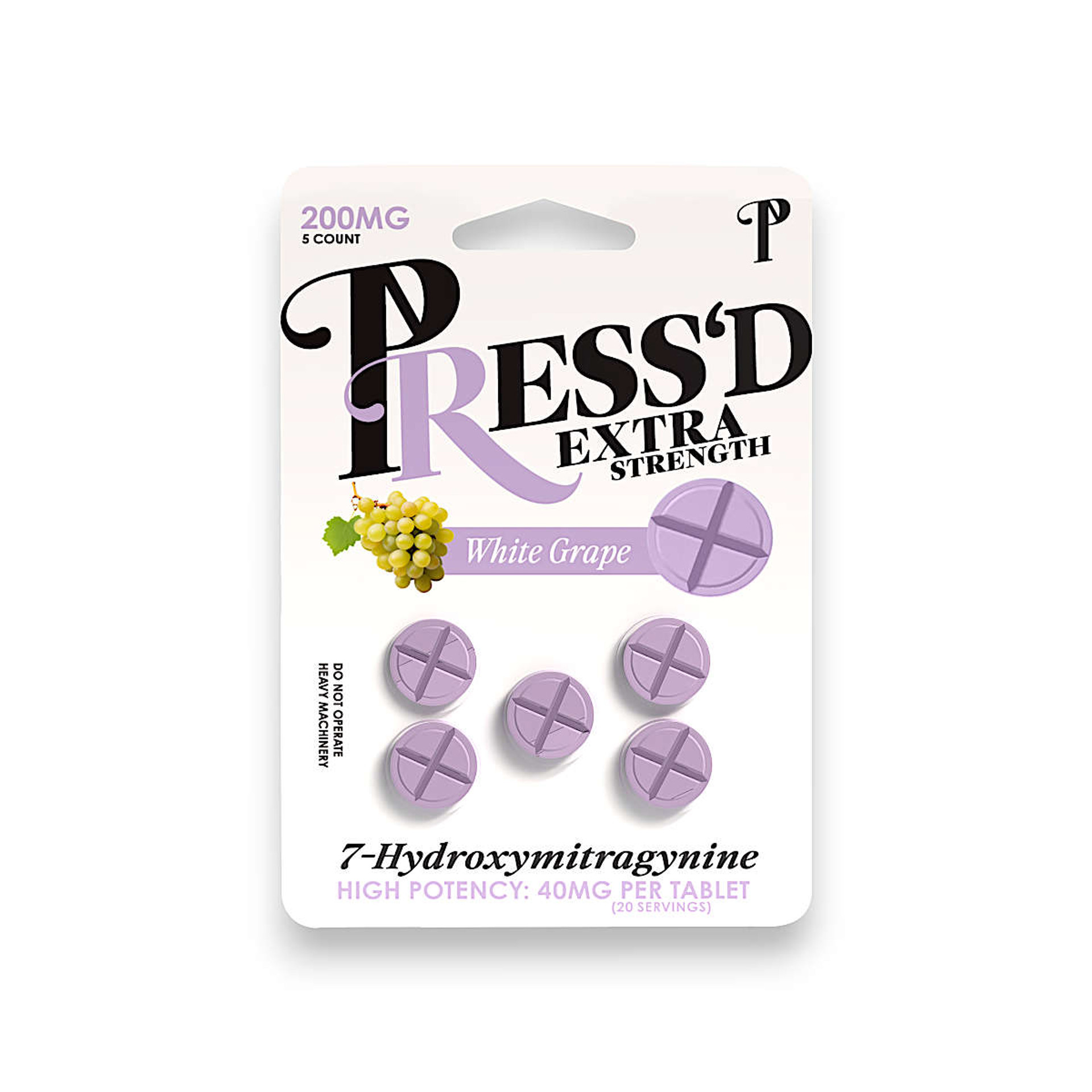 Press’D Kratom 7-OH Extra Strength Tablets Flavored 40mg