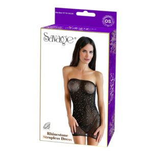 Rhinestone Strapless Dress