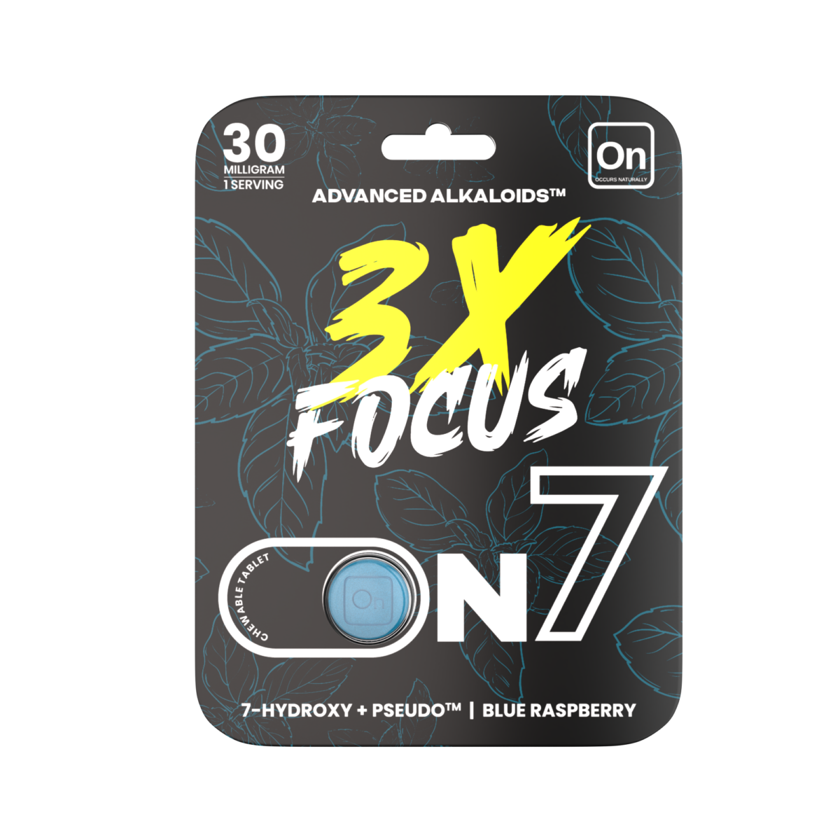 On7 7-OH Pseudo 3x Focus Tablets Blue Raspberry 30mg