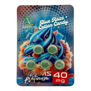 Kratom Kulture 7OHMZ Platinum 40mg – Blue Razz Cotton Candy