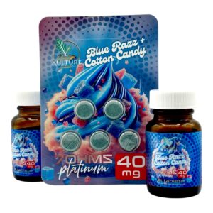 Kratom Kulture 7OHMZ Platinum 40mg – Blue Razz Cotton Candy