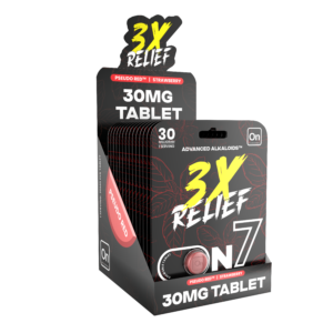 On7 Pseudo Red 3x Relief Tablets Strawberry 30mg