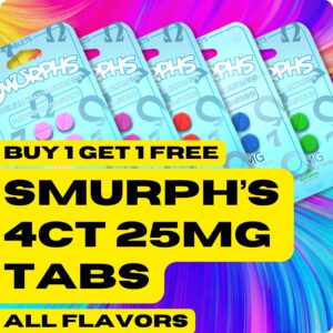 Smurph's 7-Oh Flavored Kratom Extract Tablets 25mg (Buy 1 Get 1)