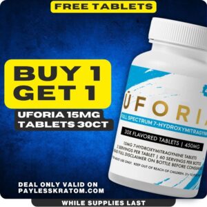 UFORIA 7-OH 450mg Bottle 30x15mg Tablets (DEAL B1G1)