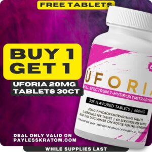 UFORIA 7-OH 600mg Bottle 30x20mg Tablets (DEAL B1G1)