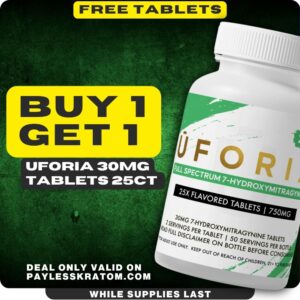 UFORIA 7-OH 750mg Bottle 25x30mg Tablets (DEAL B1G1)