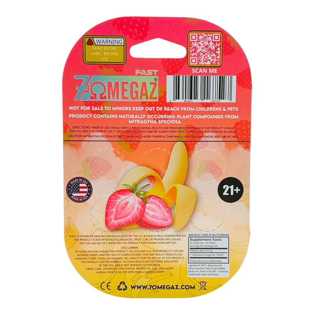 7OmegaZ Fast Tabs Flavored Tabs 40mg x 6ct | Image 15 | 7OmegaZ Fast Tabs Flavored Tabs 40mg x 6ct