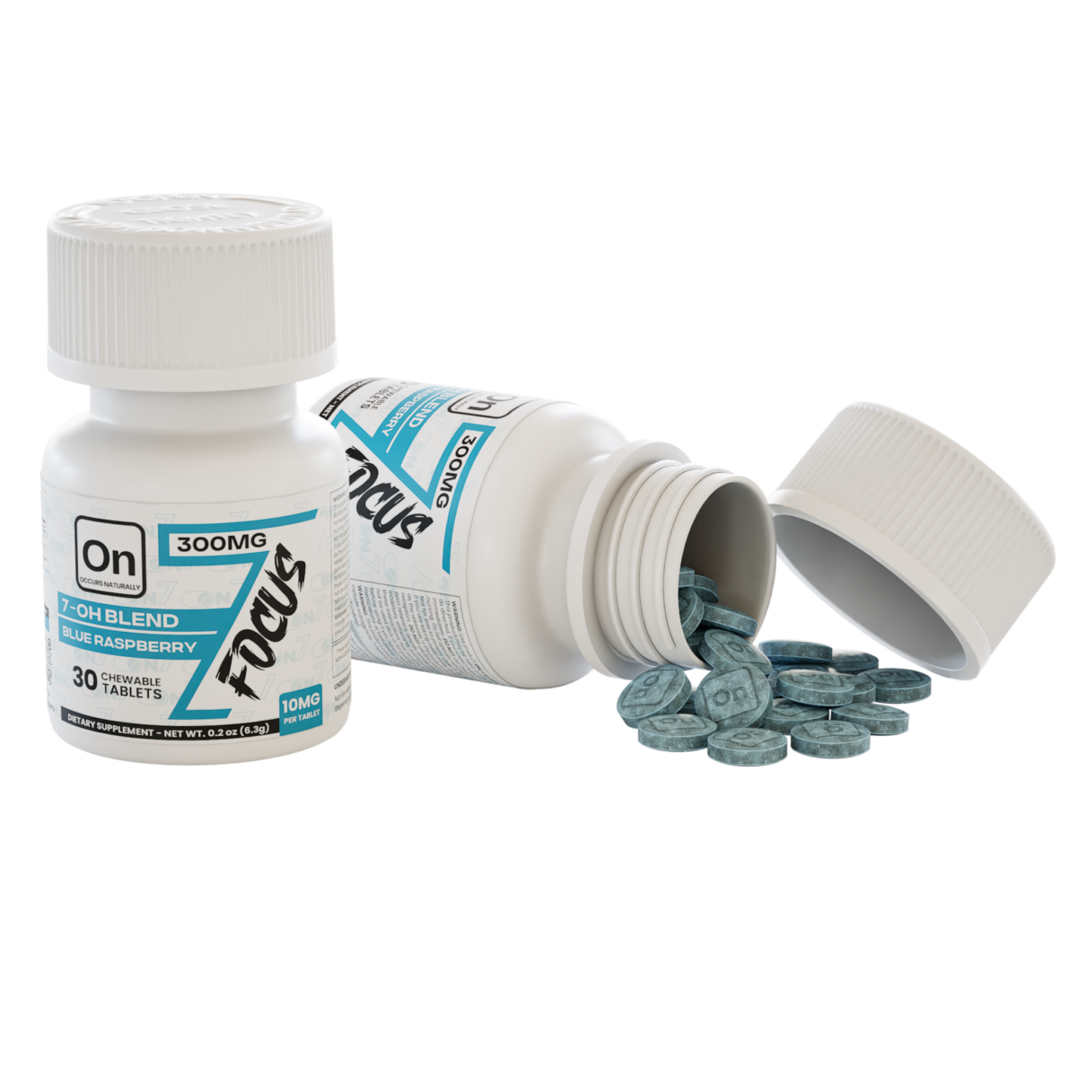 On7 7-Hydroxy + Pseudo Focus Tablets – Blue Raspberry