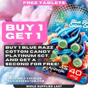 Kratom Kulture Blue Razz Cotton Candy (DEAL BUY 1 GET 1)