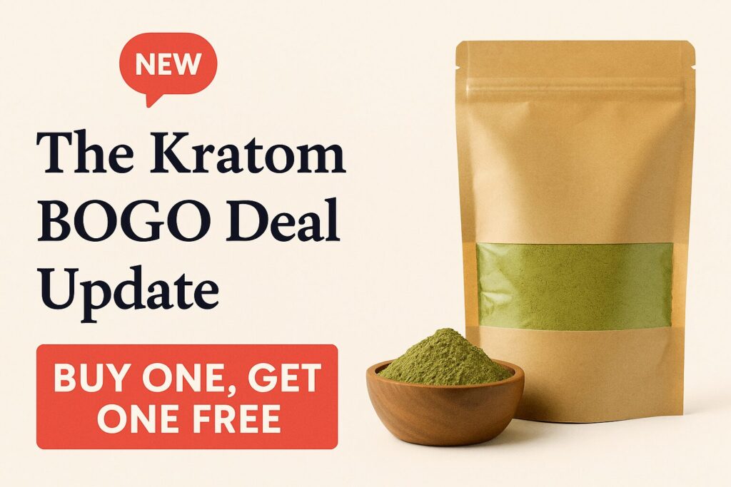 image showcasing blog about new kratom BOGO deal