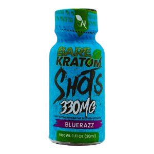Bare Kratom BlueRazz Shot 330mg 30mL
