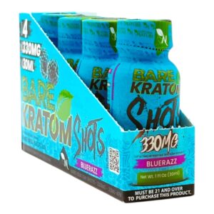 Bare Kratom BlueRazz Shot 330mg 30mL