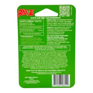 Rave Kratom 7-OH Flavored Tablets 50mg x 4ct