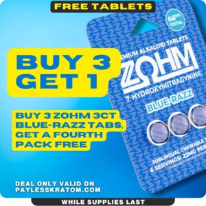 ZOHM 7OH Blue Razz 3ct 22mg (BUY 2 GET 1)