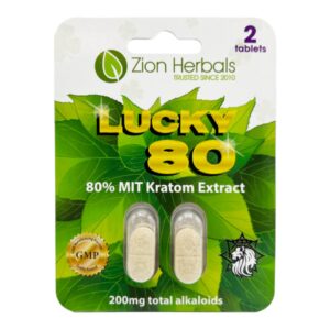 Zion Herbals Lucky 80 Kratom Extract Tablets