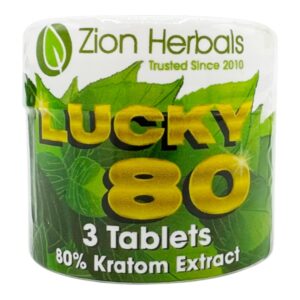 Zion Herbals Lucky 80 Kratom Extract Tablets