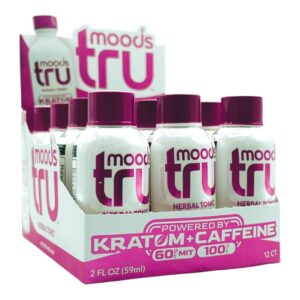 Moods Tru Herbal Tonic Kratom 60mg Caffeine 100mg x 59mL