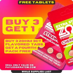 ZOHM 7-OH Cherry Limeade Extra Strength 3ct (BUY 3 GET 1)