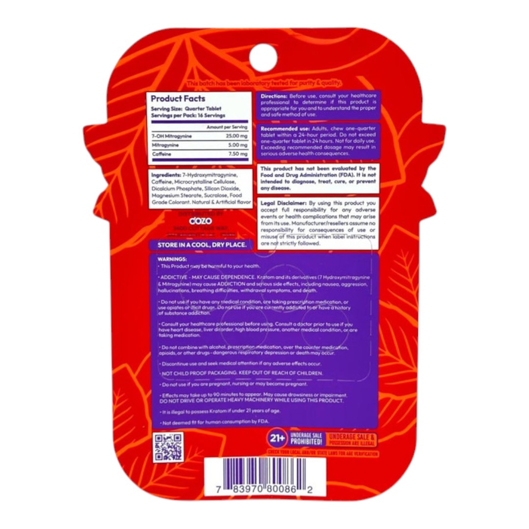 Dozo Perks Extreme Potency Flavored 7-OH 100mg x 4ct