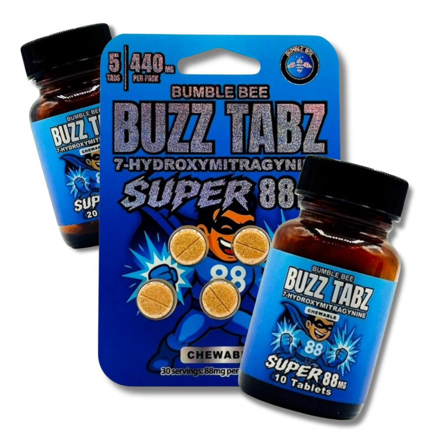 Bumble Bee BUZZ TABZ Super 88 7-Oh Tablets 88mg | PaylessKratom