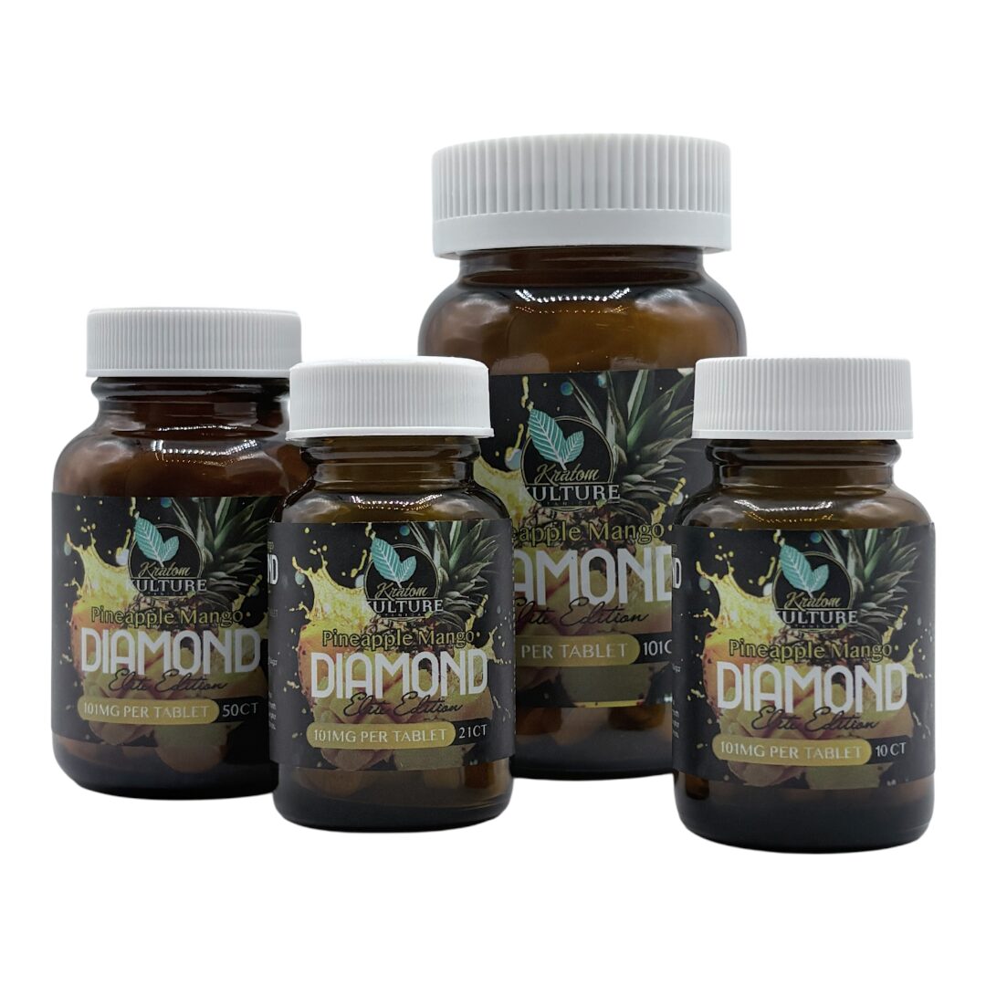 Kratom Kulture Diamond Elite Pineapple Mango Tablets 101mg
