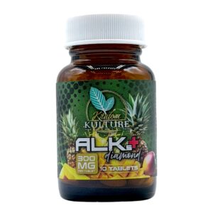 Kratom Kulture Alks+ Diamond Pineapple Mango 300mg Tablets