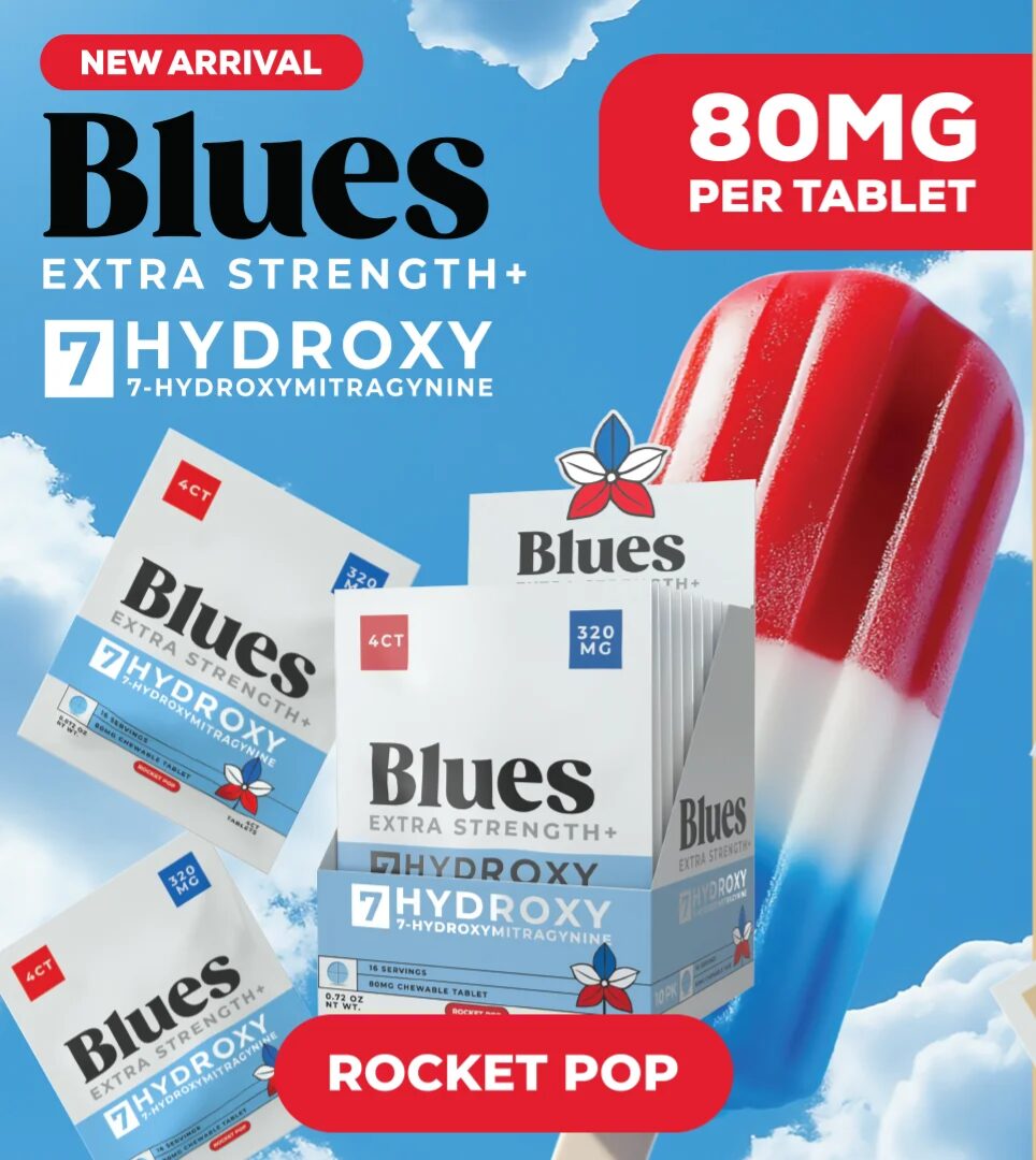 Blues Extra Strength Plus Flavored 7OH Tablets 80mg