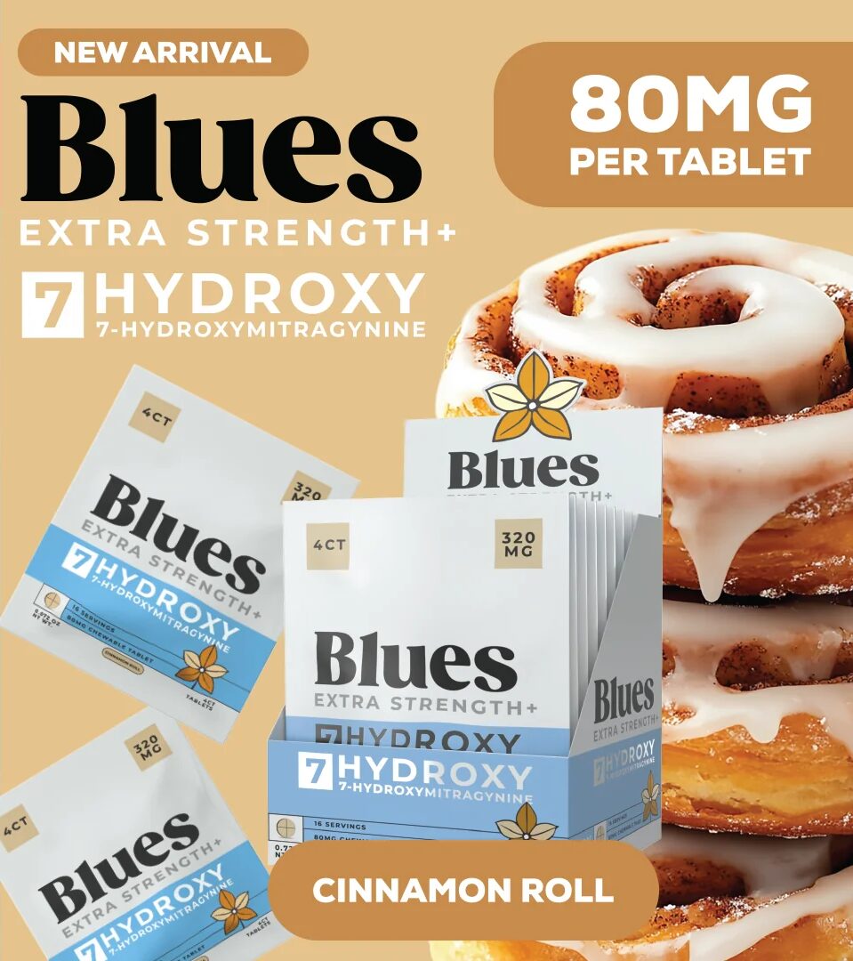 Blues Extra Strength Plus Flavored 7OH Tablets 80mg