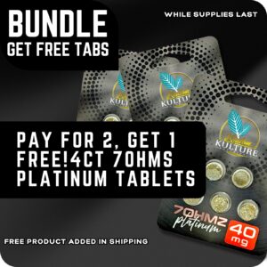 Kratom Kulture 7OHMZ Platinum 40mg x 5ct Bundle (1 Free When you Buy 2)