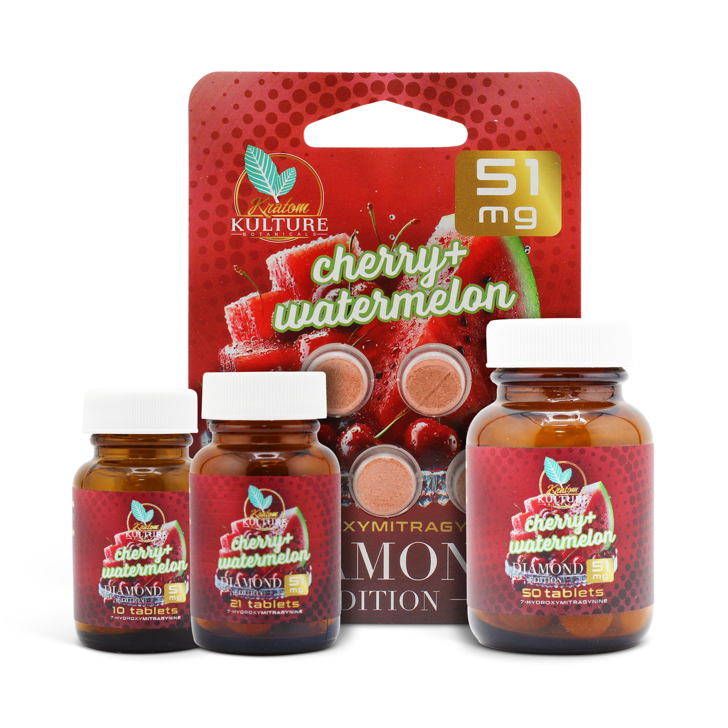 Kratom Kulture 7OH Diamond 51mg – Cherry Watermelon | PaylessKratom