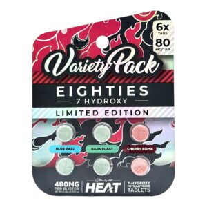 Straight Heat Eighties 7OH Tablets Variety Pack 80mg x 6ct