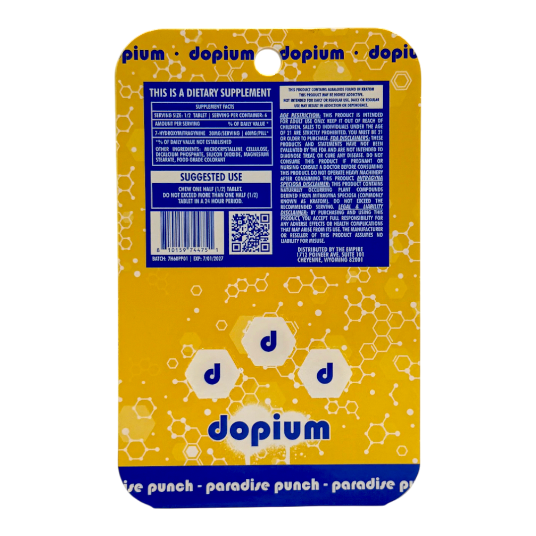 dopium 7OH Flavored Tablets 60mg x 3ct