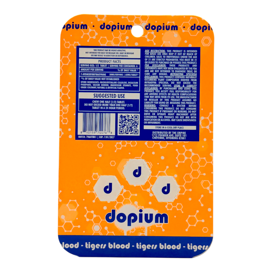 dopium 7OH Flavored Tablets 60mg x 3ct