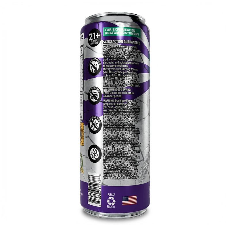 Club 13 150 MIT Blackberry Currant Kratom Seltzer | Image 3 | Club 13 150 MIT Blackberry Currant Kratom Seltzer