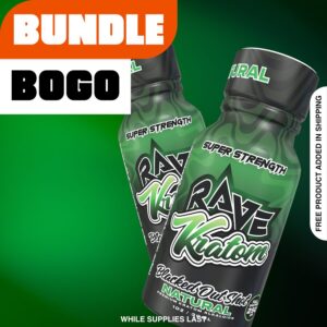 Rave Kratom Blacked Out Shot Natural 250mg 30mL (Bundle) 2 FOR 1