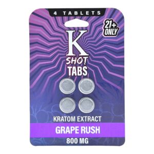 KShot Tabs Flavored Kratom Tablets 200mg x 4ct