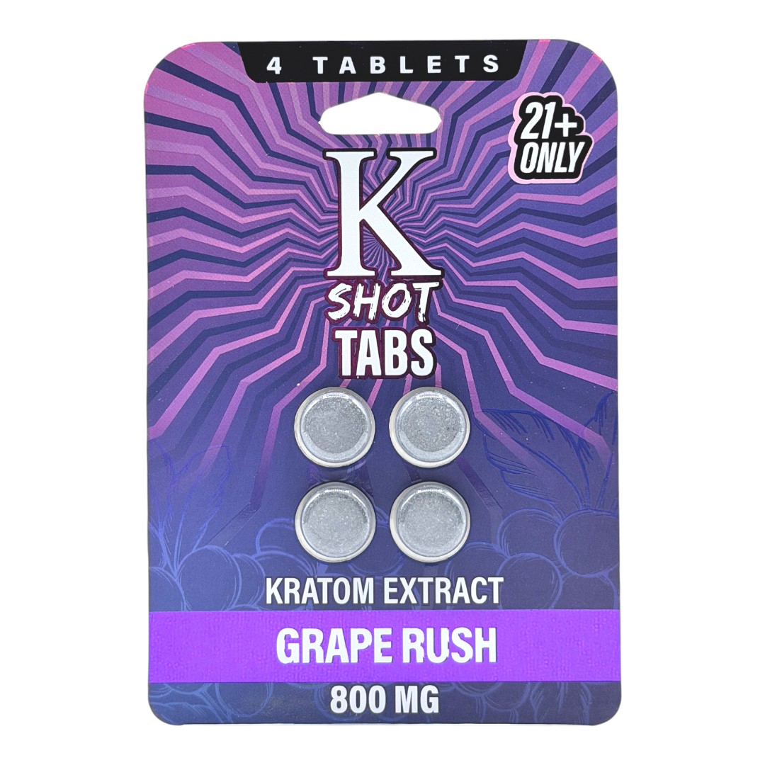 KShot Tabs Flavored Kratom Tablets 200mg x 4ct