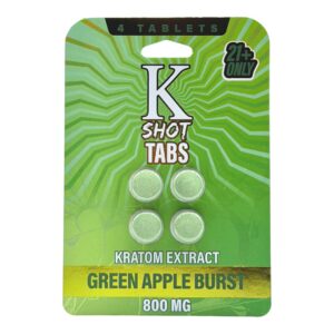 KShot Tabs Flavored Kratom Tablets 200mg x 4ct