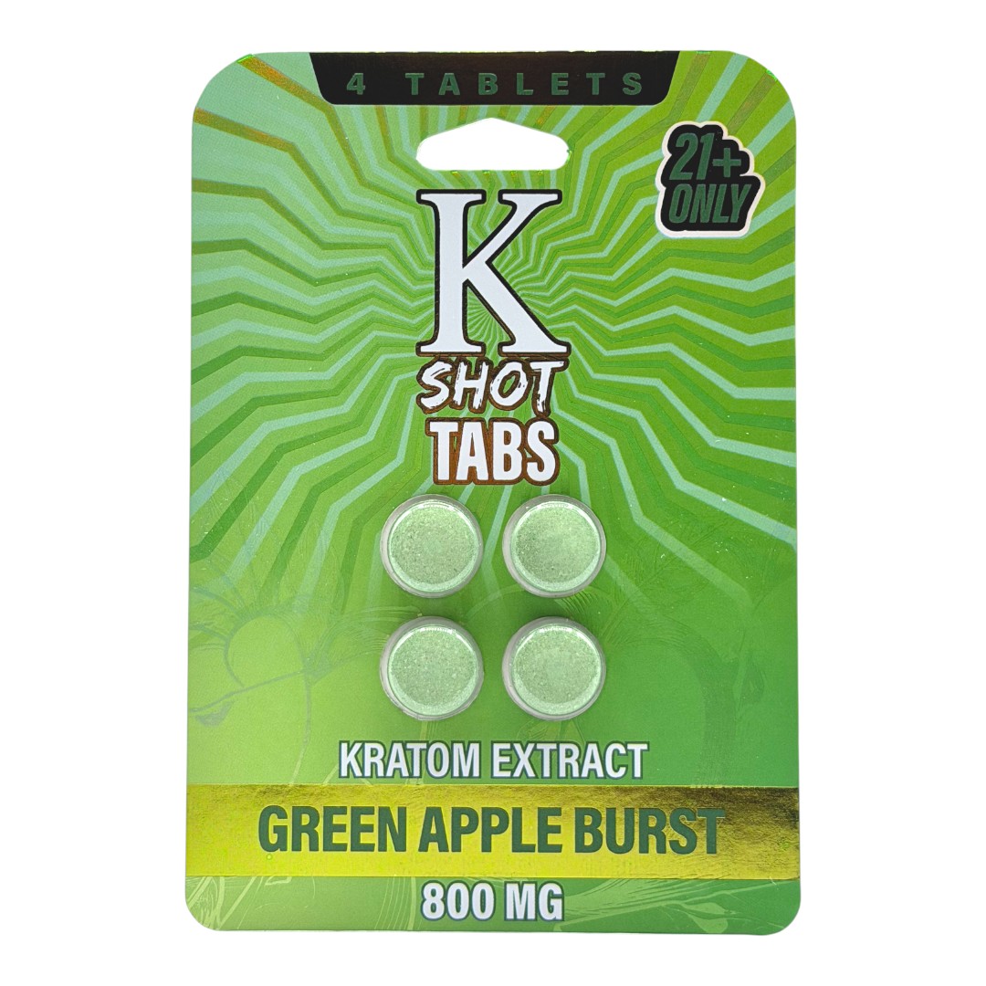 KShot Tabs Flavored Kratom Tablets 200mg x 4ct
