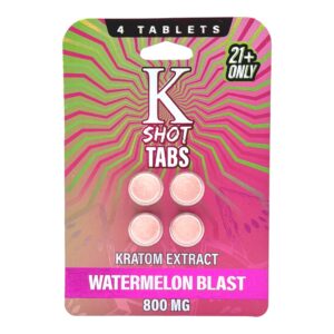 KShot Tabs Flavored Kratom Tablets 200mg x 4ct
