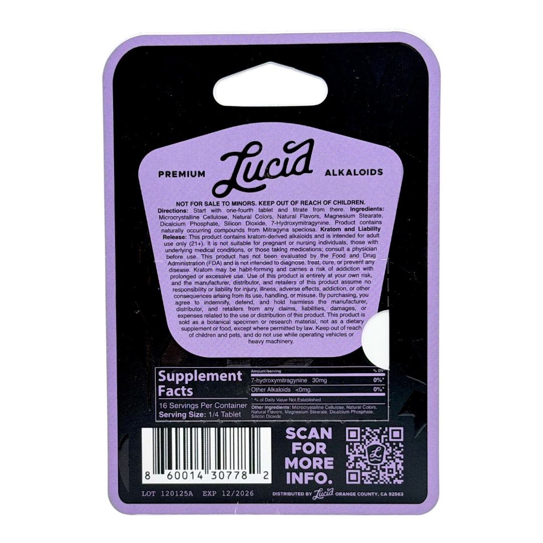 Lucid Black Label 7-OH Tablets 120mg x 4ct