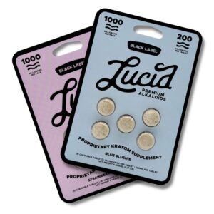 Lucid Black Label Kratom Tablets 200mg x 5ct