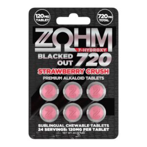 ZOHM Black Out 7-OH Tablets Strawberry Crush 120mg x 6ct