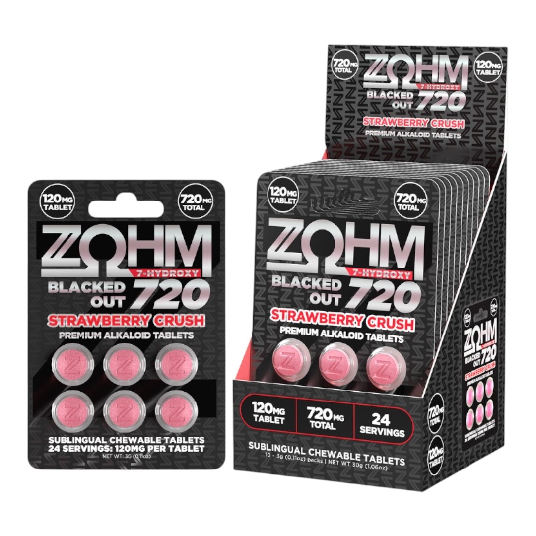 ZOHM Black Out 7-OH Tablets Strawberry Crush 120mg x 6ct