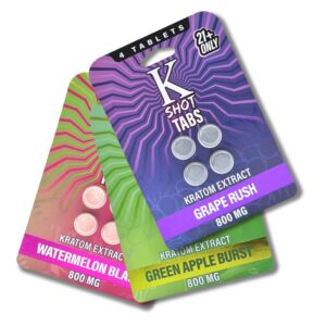 KShot Tabs Flavored Kratom Tablets 200mg x 4ct