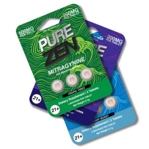 Pure Zen Flavored Kratom Tablets 200mg x 3ct