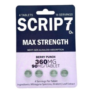 Scrip7 7OH Chewable Tablets Max Strength 90mg x 20ct